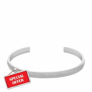 Fossil Women's Harlow Linear Texture Stainless Steel Cuff Bracelet