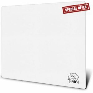 SkyPAD Glass 3.0 XL Gaming Mouse Pad with Cloud Logo | Professional Large Mouse Mat | 400x500mm | White | Special Glass Surface with Improved Precision and Speed