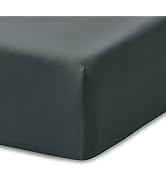 RUIKASI Deep Fitted Sheet King Size - Grey Kingsize Fitted Bed Sheet 40cm/16 inch, Ultra Soft Pol...