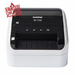 Brother QL-1100C Label Printer | Shipping Labeller | PC Connected | Desktop | Wide Format 4 Inch Labels
