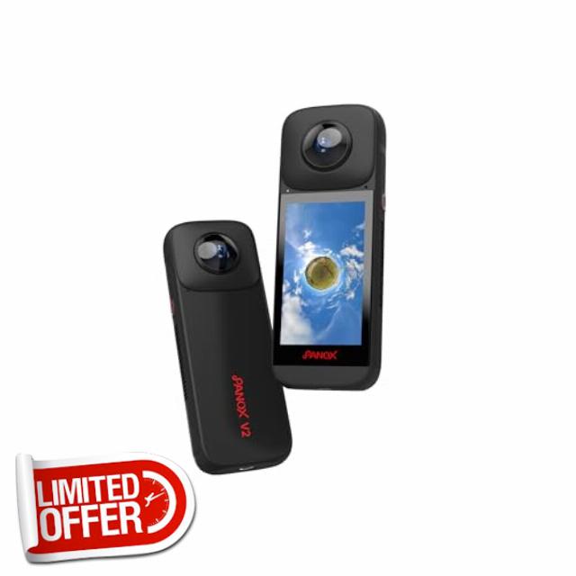 PANOX V2 360 Vlog Camera with 1/2" 48MP Sensors