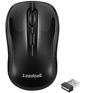 Wireless Mouse for Laptop Silent Cordless 2.4G USB Mini Mouse Wireless Optical Ambidextrous Compu...