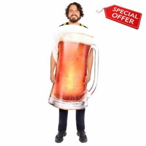 amscan 9918661 Adults Pint of Beer Tabard Fancy Dress Costume (Chest Size: 46")