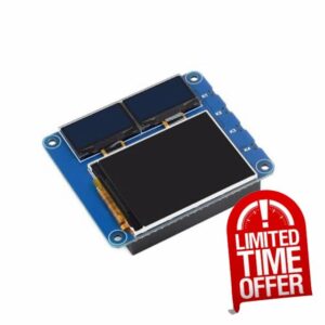 Coolwell OLED/LCD HAT for Raspberry Pi 4B+ 4B 3B+ 3B 2B+ Zero W WH 2W with 2 Inch IPS LCD Main Screen and Two 0.96 Inch Blue OLED Secondary Screens 40 Pin GPIO Heade