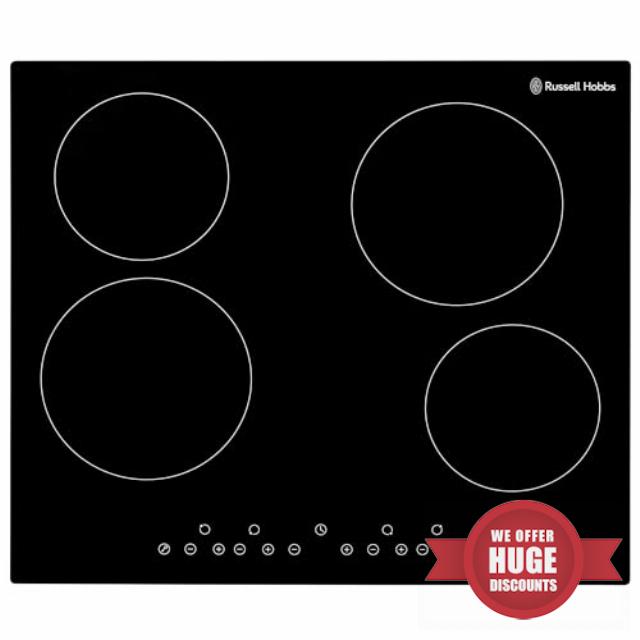 Russell Hobbs Electric Hob 59 cm Ceramic Cooktop with 4 Cooking Zones