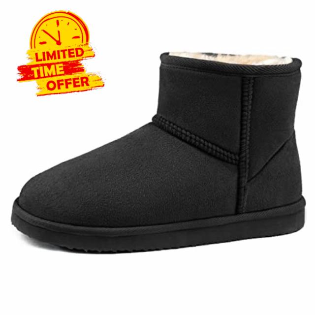 Zizor Women's Fuzzy Bootie Slippers with Memory Foam