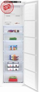 Beko BFFD4577 Integrated Frost Free Upright Freezer with Sliding Door Fixing Kit - E Rated            [Energy Class E]