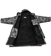 Waterproof Oversize Swimming Changing Robe, Adult Windproof Hooded Surf Poncho Coat Swim Towel - ...