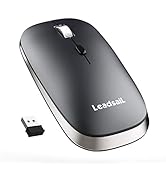 Wireless Mouse for Laptop Silent Cordless 2.4G USB Slim Mouse Wireless Optical Ambidextrous Compu...