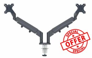 Leitz Ergo Space Saving Double Monitor Arm
