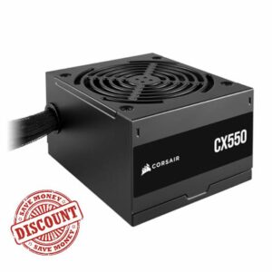 CORSAIR CX550 80 PLUS Bronze Non Modular Low-Noise ATX 550 Watt Power Supply - UK - Black