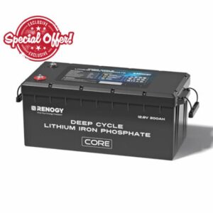 Renogy 12V 200Ah LiFePO4 Battery with 5000+ Deep Cycles