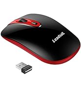 Wireless Mouse for Laptop Silent Cordless 2.4G USB Mini Mouse Wireless Optical Ambidextrous Compu...
