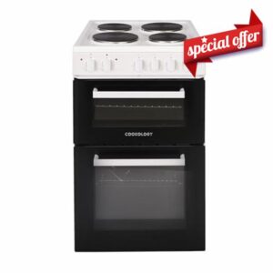 Cookology CFSPTC502WH 50cm Wide Freestanding Electric Twin Cavity Cooker