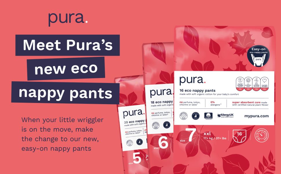 Meet Pura's new eco nappy pants