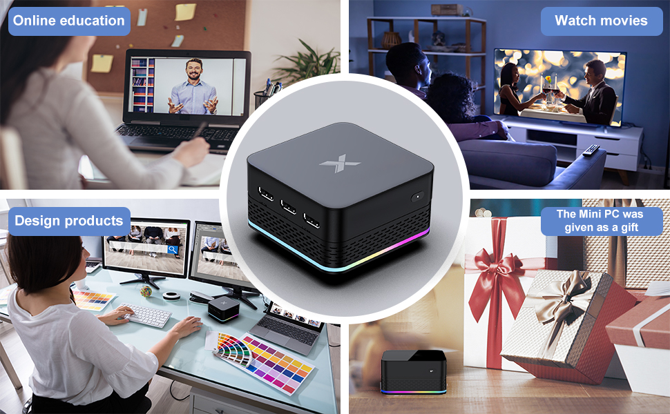 Mini pc supports 3-screen simultaneous display
