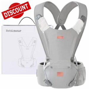 Bebamour Baby Carrier Newborn to Toddler X Series Baby Carrier Hipseat with 2PCS Teething Pads