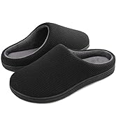 Wishcotton Men's Microsuede Fuzzy Warm Fleece Lining Moccasin Slippers Cozy Memory Foam Indoor Ou...