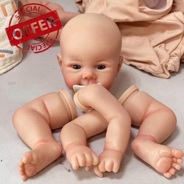 LSOAARRT Reborn Baby Doll Kit DIY Reborn Kits Already Painted 19 Inches Silicone Vinyl Babies Reborn Ki