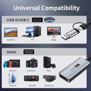 HDMI to USB/USB C 3.0 Capture Card