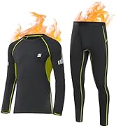 YUTYTH Thermal Underwear Mens Set, Cozy Breathable Long Johns for Men Thermal Warm Base Layer Top...