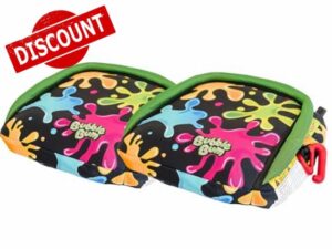 Bubblebum Inflatable Booster Car Seat - Travel Booster Seat - Portable Car Booster Seat - Booster Seat for Car - Narrow Slim Foldable Car Seat Booster - Perfect for Kids 4-11yrs Old - Twin Slime