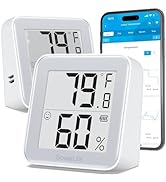 GoveeLife E-Ink Digital Bluetooth Indoor Thermometer Hygrometer,1 Year Replaceable Bettery, 2 Yea...
