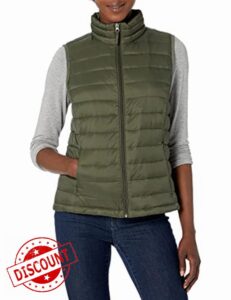 Amazon Essentials Women's Lightweight Water-Resistant Packable Puffer Gile