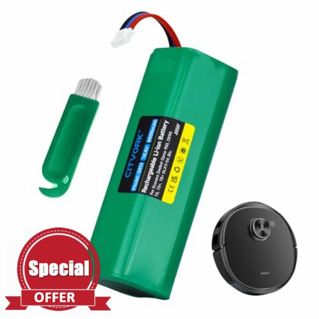 CITYORK Li-ion 14.4 V 6500 mAh Battery for Ecovacs Deebot Ozmo X1