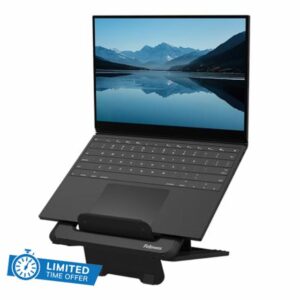 Fellowes Laptop Stand for Desk - Breyta™ Adjustable 100% Recyclable Laptop Stand for the Home and Office - Portable Laptop Stand with 12 Height Adjustments - Max Monitor Size 14"