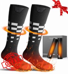 Heated Socks with 2 Pack Hand Warmer Rechargeable Set