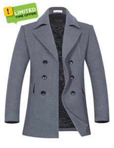 APTRO Mens Jacket Winter 80% Wool Coats Peacoat Warm Casual Overcoat Outwear Double Breasted Business Trench Jacket 2201