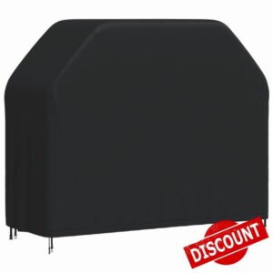 idaXL BBQ Cover 140x58x106 cm Black 420D Oxford