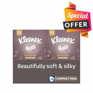 Kleenex Ultra Soft Extra large Tissue in 16 Compact Boxes - Our Softest Tissue - Supremely Soft And Silky Tissues Designed With Luxury In Mind
