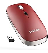 LeadsaiL Wireless Silent USB Mouse for Laptop Cordless Rechargeable Computer Mouse, Noiseless and...