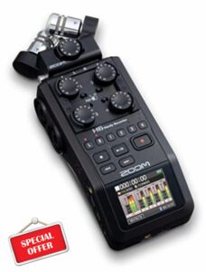 Zoom H6 All Black 6-Track Portable Recorder