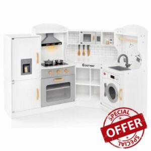 COSTWAY Kids Corner Play Kitchen