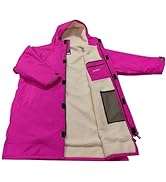 Waterproof Oversize Swimming Changing Robe, Adult Windproof Hooded Surf Poncho Coat Swim Towel - ...