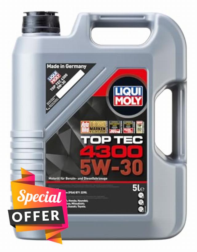 LIQUI MOLY Top Tec 4300 5W-30 | 5 L | Synthesis technology motor oil | SKU: 2324