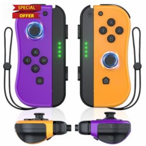 TURPOW L/R Wireless Controllers for S-witch 2er Set Wireless Gamepad compatible with Dual Vibration/Gyro/Wake-up function Gamepad for N S-witch/Lite/OLED