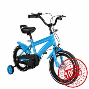 ROGONPDK Kids Bicycle 14 Inch Child Bikes with Training Wheels Suitable for Boys/Girls Children with Brake Bikes Bicycles for Children Adjustable Seat Blue
