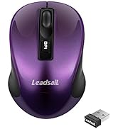 Wireless Mouse for Laptop Silent Cordless USB Mouse Wireless Optical Computer Mouse, 6 Buttons, A...