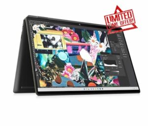 HP Spectre x360 2 in 1 Laptop PC 16-f2001sa | Intel Evo | Intel Core i7-13700H Processor | 16GB RAM | 1TB SSD | Intel Iris Xe | 16 inch 3K+ (3072 x 1920) 16:10 Touchscreen Display | Windows 11 | Black
