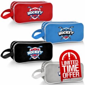 Locmeo 4 Pcs Hockey Tape Bag Hockey Accessory Bag with Double Zipper Hockey Bags for Tape Wax Scissors Repair Kit