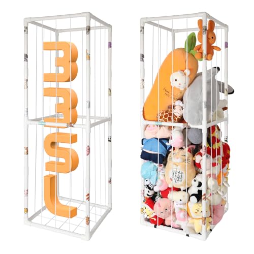 Premium PVC Material with Elastic Band Hold Up to 150 Plush Toys