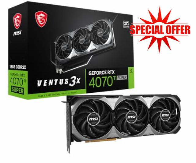 MSI GeForce RTX 4070 Ti SUPER 16G VENTUS 3X OC