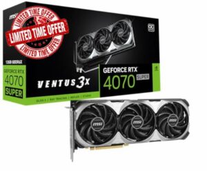 MSI GeForce RTX 4070 SUPER 12G VENTUS 3X OC Gaming Graphics Card - 12GB GDDR6X