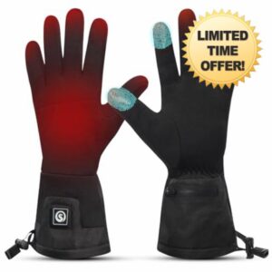 SNOW DEER Heated Glove Liner for Men and Women with Rechargable Battery for Outdoor Cycling Montorcycle Camping Hiking Skiing