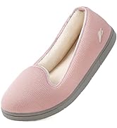 Wishcotton Women's Fur Fleece Slippers with Cozy Memory Foam, Ladies Warm Comfy Indoor Outdoor Ho...