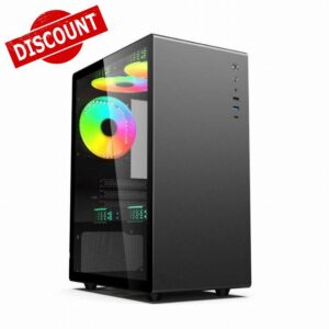 iONZ KZ-35V Zenith - PC Gaming/Office Case - Mini Tower Micro ATX | Front I/O USB 3.0 Type-C